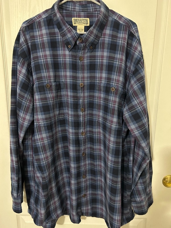 Duluth Trading Co Other - Duluth Trading Co. Men's 2XL Tall Plaid Flannel Shirt Long Sleeve Cotton